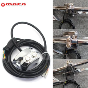 Controlador de interruptor de paseo aéreo de 1"" manillar de montaje de cable de 2 interruptores cromado para Harley - Imagen 1 de 12