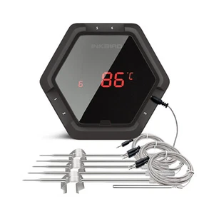 6 Probes BBQ Thermometer Bluetooth Grill Smoker Temp APP Remote - Picture 1 of 12
