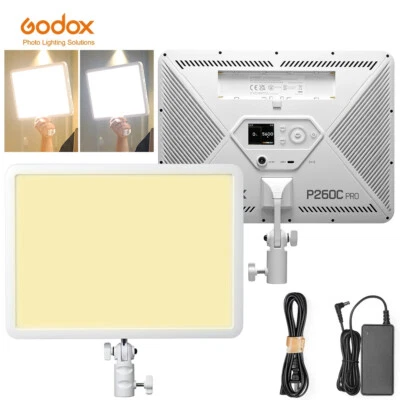 Godox P260C Pro 2800-6500K Bi-Color Dimmable LED Studio Video Camera Light Panel - Image 1 of 4
