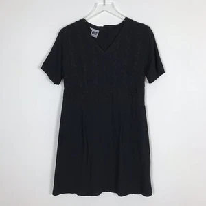 Vintage Johnny Was Collection Embroidered Dress Black Boho Sheer 90s Size XS - Picture 1 of 10