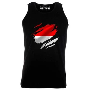 Torn Monaco Flag Men's Vest Country national football - Picture 1 of 16