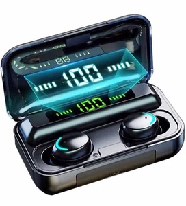 Bluetooth Earphone with LED Display, Wireless Earphones with Mic, IPX8 Waterproo - Picture 1 of 5