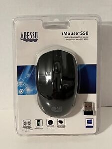 New Adesso iMouse S50 iMouse S50 2.4 GHz Wireless Mini Mouse for Windows (Black)