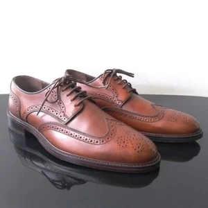 Johnston & Murphy Men's Daley Wingtip Cap Toe in Nice Tan Full Grain Leather - Picture 1 of 12