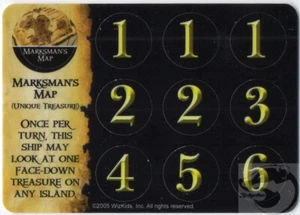 Wizkids Pirates Pocketmodel - Marksman's Map (unique treasure) PotSMU 098 Rare - Picture 1 of 1