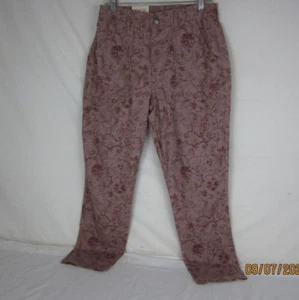 Women's Knox Rose High Rise Pink Floral Straight Leg Pants M 32/30 - Picture 1 of 13