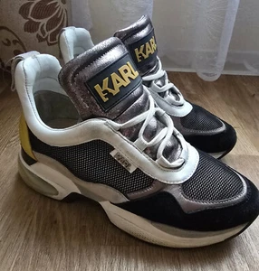 Karl Lagerfeld Sneaker Gr. 37 grau Leder - Bild 1 von 2