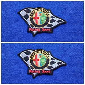 Un par de parches de carreras de autos para coser/planchar insignias Alfa-Romeo Racing Sport - Imagen 1 de 3
