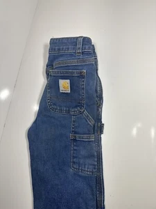 Carhartt Boys Carpenter Jeans Size 7 Youth Adjustable Waist - Picture 1 of 5