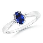 1.63Ct Oval Shape 100% Natural Royal Blue Tanzanite Wedding Ring In 925 Silver