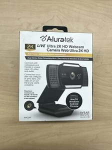 Cámara web Aluratek 2K Ultra HD con enfoque automático y micrófonos duales - Imagen 1 de 2