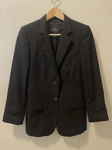 Blazer largo de lana negro uniforme Gucci para mujer dos botones 38/ EE. UU. 2 - Imagen 1 de 8