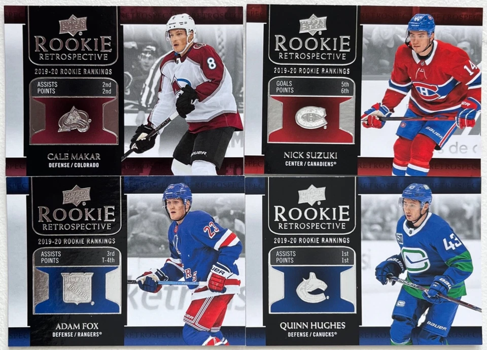 2020-21 Upper Deck Rookie Retrospective  Hockey Cards Pick From List !! - Image 1 of 1
