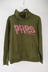 PRPS Mens Olive Green Pullover Graphic Logo Hoodie Size XL - Picture 1 of 6