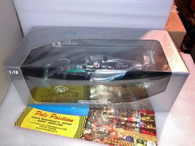 110150044 MINICHAMPS 1:18 MERCEDES PETRONAS HAMILTON GP 2015 NEW SHIPP. WORLD. - Immagine 1 di 4