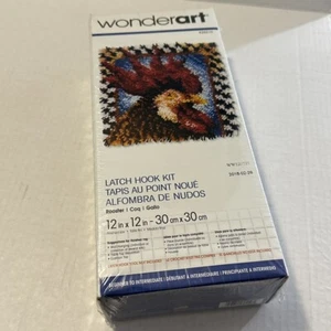 NEW Wonderart Latch Hook Kit 12"X12" Rooster Craft Kit 426210 Sealed - Picture 1 of 3