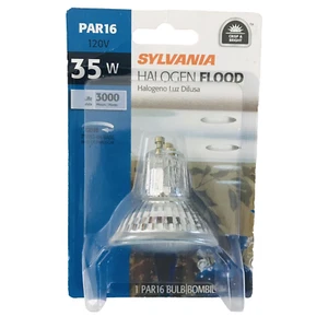 Sylvania 35W 120V GU10 Halogen Flood 3000 Hours 35PAR16/HAL/GU10FL/BL - Picture 1 of 3