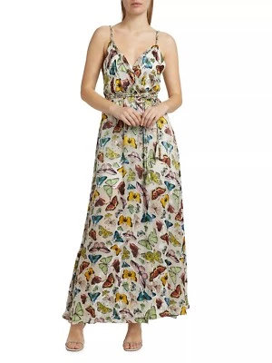Alice + Olivia Samantha Boundless Butterfly Braided-Strap Maxi Dress Size 12 NWT - Image 1 of 4