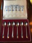 Set Of Six Solid silver Tea Spoons 1962 British Hallmarks