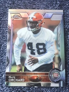 2015 Topps Chrome Mini Football Card #164 Nate Orchard Rookie Silver - Picture 1 of 3