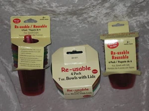 Colorful Bowls w/Lids Spout Cups Sippy Travel Kids NEW! - Picture 1 of 4