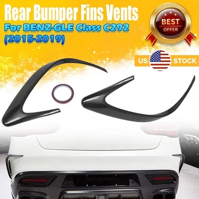 Carbon Fiber Rear Bumper Splitter Canards Fins For Mercedes Benz C292 GLE63 AMG - Imagem 1 de 4