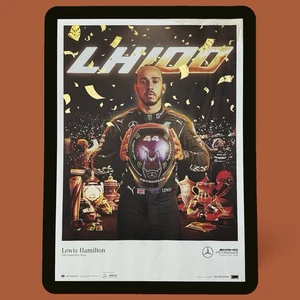 Lewis Hamilton 100th Win Poster Mercedes AMG Petronas F1 Limited Ed 1304/1000 - Picture 1 of 12