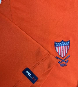 Men's RLX Ralph Lauren X S/S Polo/Golf Shirt Large L - Orange - Polyester - Picture 1 of 5