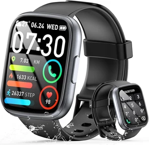 Smartwatch Uomo Donna Chiamate Bluetooth, Orologio Smart Watch Con Display LCD 1 - Foto 1 di 12