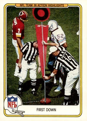 1982 Fleer Team Action #77 First Down BLANK NM-MT or Better! PACK FRESH! - Image 1 of 2