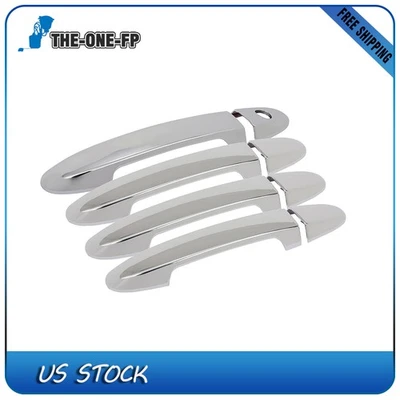 1Set Door Handle Cover For 2006-2012 Hyundai Santa Fe Chrome - Image 1 of 4