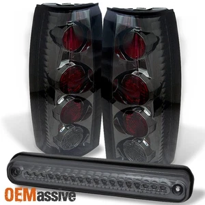 Fits Smoked 88-98 C/K C10 Full Size Sierra Silverado Tail Lights +Full LED Brake - Foto 1 di 3