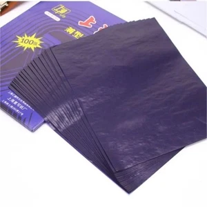 100pcs Blue Blue Carbon Paper Double-Sided Copy Tracing Paper Office - Afbeelding 1 van 8