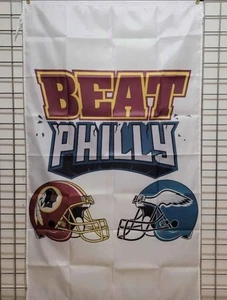 Washington Redskins Flagge 5ftx3ft BEAT PHILLY Flag Banner Washington Commanders  - Bild 1 von 1