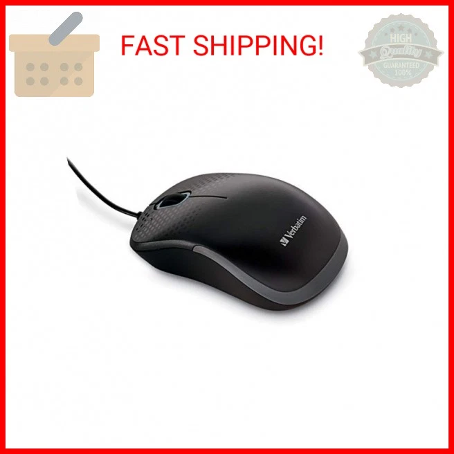 Verbatim 99790 Silent Corded Optical Mouse Black Ver99790