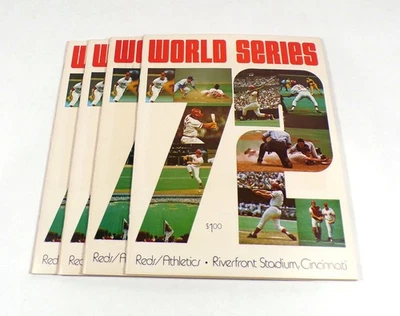 Lot of (4) 1972 World Series Oakland A's at Cincinnati Reds Game Programs - Image 1 of 2