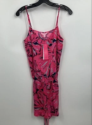 NWT Lilly Pulitzer Women's Pink Floral Sleeveless One-Piece Romper Size Small M - Image 1 of 4