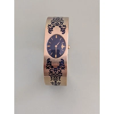 FLAW Preowned Vivienne Westwood Gold Tone Bangle Watch with Etchings 6.5in - Image 1 of 4
