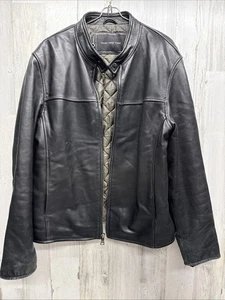 Giacca Moto Vintage Uomo Marc New York Pelle Nera Taglia L/XL - Foto 1 di 15