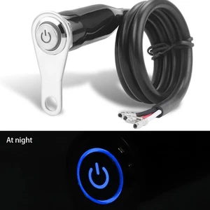 Motorcycle Switch ON OFF Button Spot Fog Headlight Blue LED Waterproof Aluminum - Foto 1 di 7