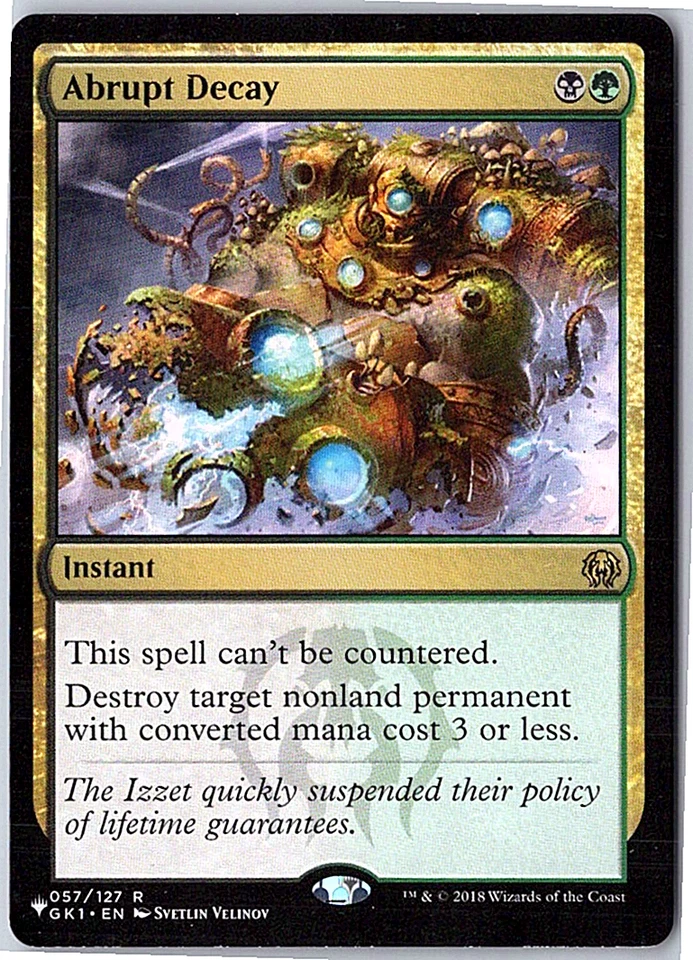 Magic: The Gathering Instant Abrupt Decay Rare Regular - Image 1 of 1