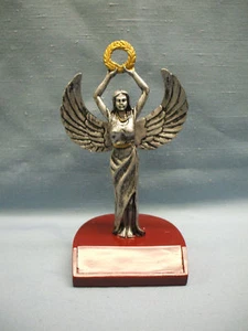 female Victory resin trophy award achievement pageant holding a wreath - Picture 1 of 1