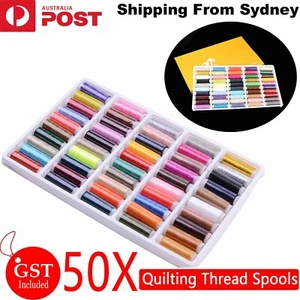 50 Colors Roll Polyester Sewing Thread Boxes Kit Set For Home DIY Sewing Machine - Picture 1 of 10