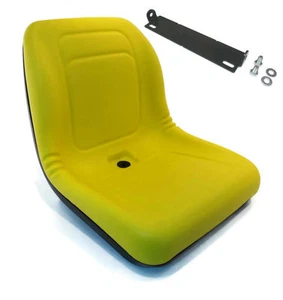 New Yellow HIGH BACK SEAT w/ Pivot Rod Bracket for John Deere X300 X300R X304 - Picture 1 of 7