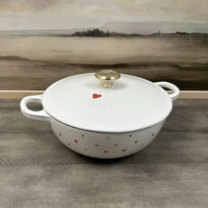 Le Creuset Enameled Cast Iron L'Amour Soup Pot 2 3/4-Qt. White Multicolor Read - Picture 1 of 17
