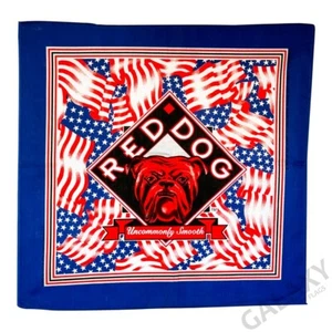 Red Dog Bandana / Red Bull Dog Flag Bandannas - Blue - Picture 1 of 1