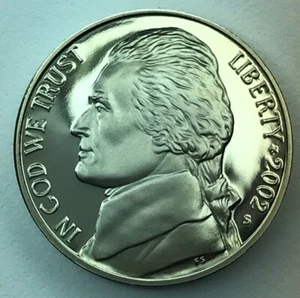 2002-S PROOF JEFFERSON NICKEL - Picture 1 of 2