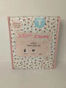 4 pc Luv Betsey by Betsey Johnson Twin Sheet Set Baby Buds Floral Mini Roses - Picture 1 of 3