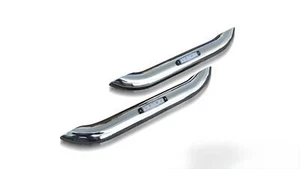 Rear Quarter Bars + LEDs To Fit Isuzu D-Max Rodeo 2021+ - Pair 4x4 Bar Stainless - Picture 1 of 8