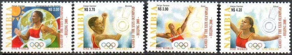Namibia #SG1114-SG1117 MNH 2008 Beijing Medallas Globo Sol Correr [1161-1164] Foto 1 de 1